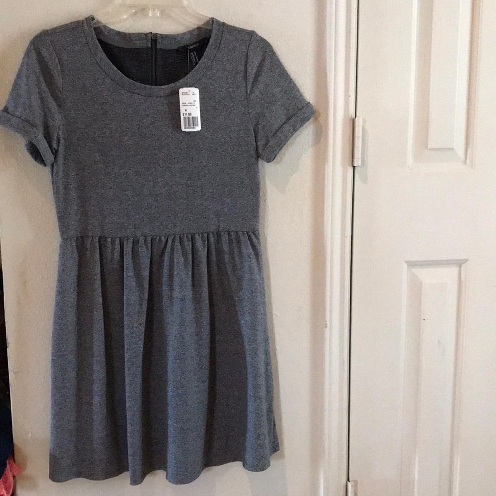 Gray Forever 21 Short Sleeve Dress